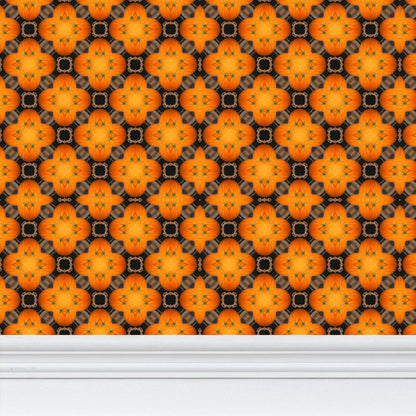 Orange print Wall paper