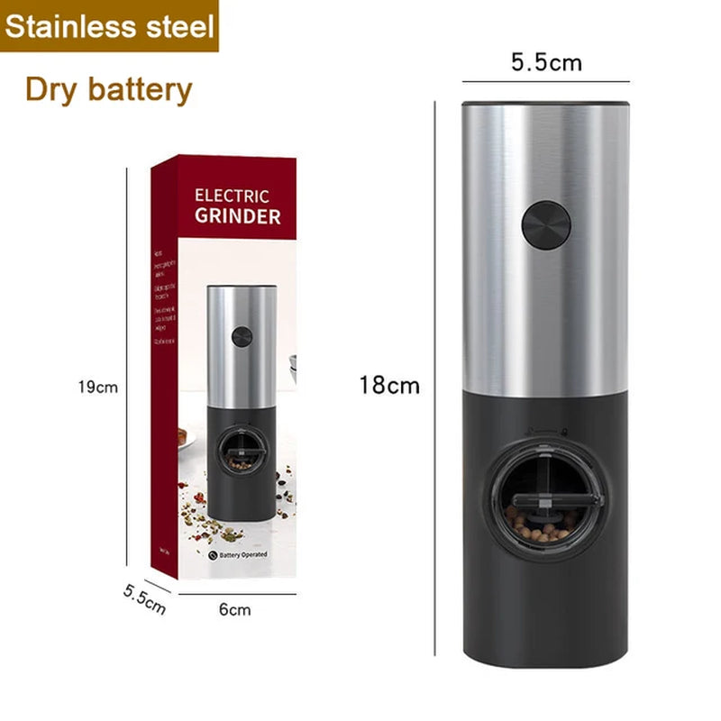 Electric Grinder Automatic Mill Pepper and Salt Grinde Adjustable Spice Salt Pepper Mill Kitchen Tool