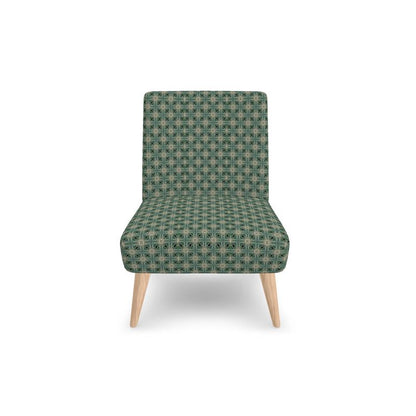 Turquoise Fabric  patterned Occasional Chair