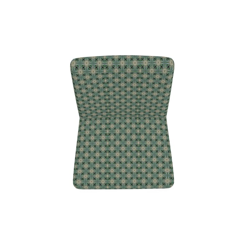 Turquoise Fabric  patterned Occasional Chair