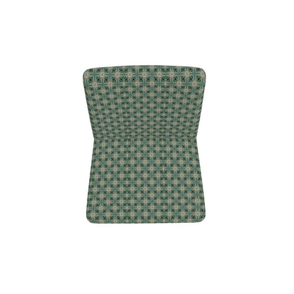 Turquoise Fabric  patterned Occasional Chair