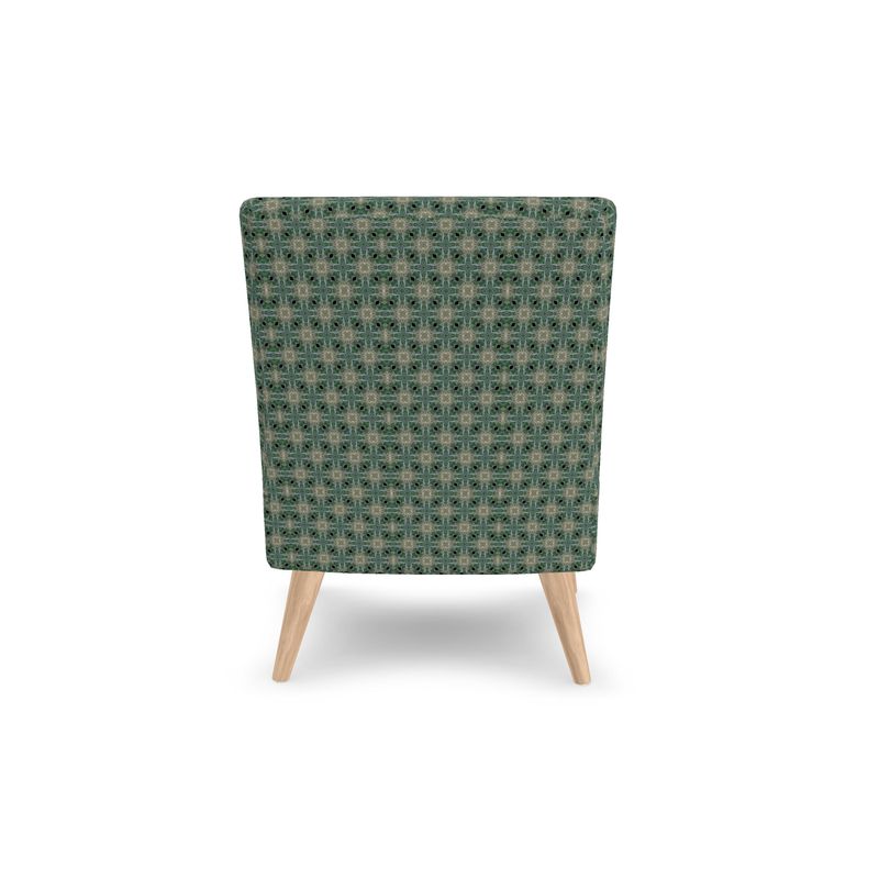 Turquoise Fabric  patterned Occasional Chair
