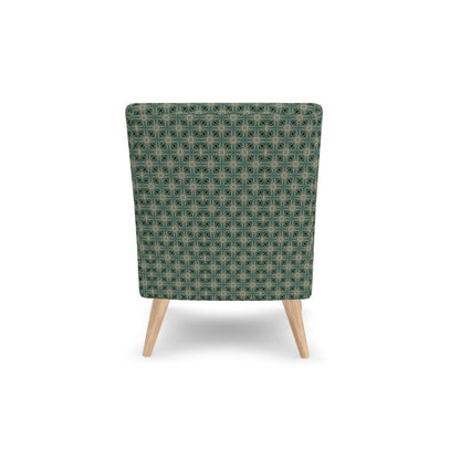 Turquoise Fabric  patterned Occasional Chair