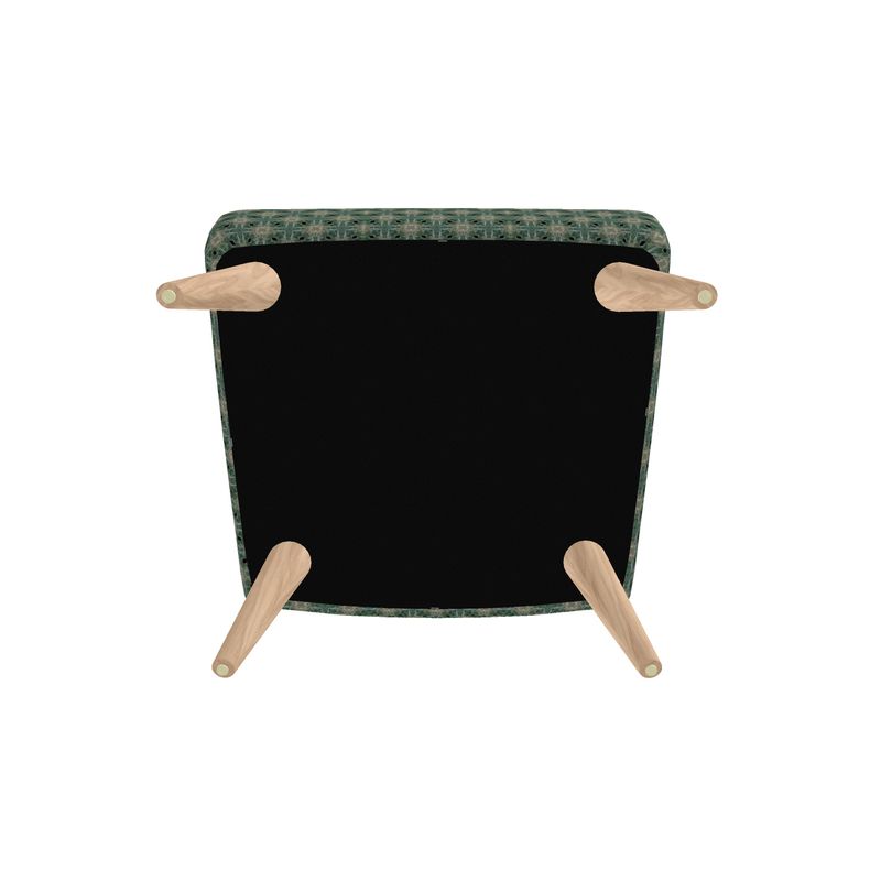 Turquoise Fabric  patterned Occasional Chair