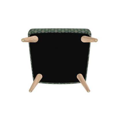 Turquoise Fabric  patterned Occasional Chair